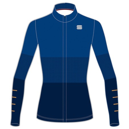 Kvinner jersey Sportful Squadra W blå keramisk / italia blå